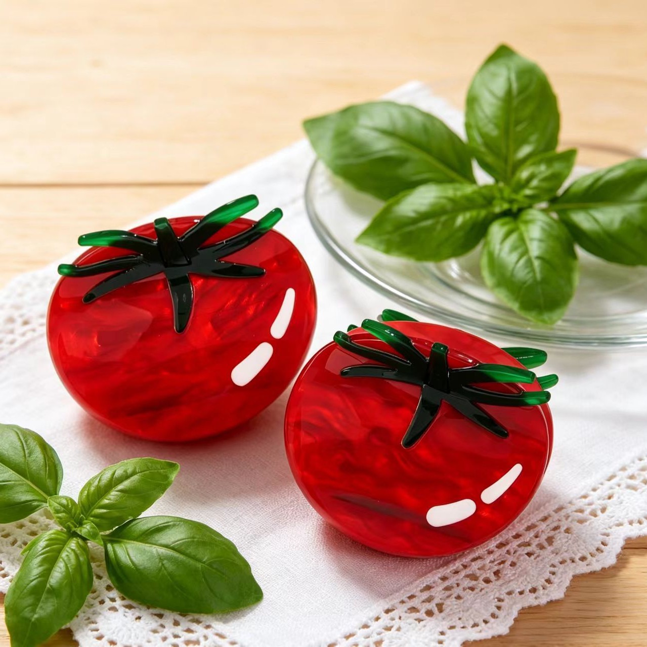 Tomato-colored Womens Fashionable Updo High-end Elegant Headpiece Shark Clip photo 2