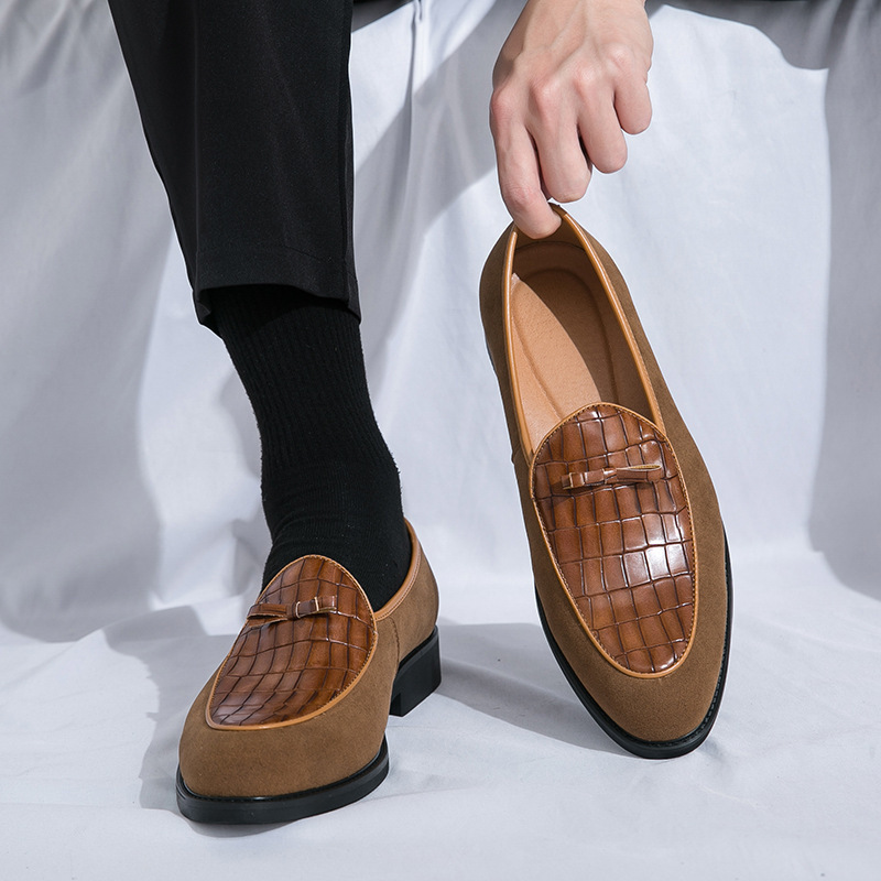 British Retro Style Business Casual Loafers - Men's PU Leather Slip On Shoes for Office Wear photo 5