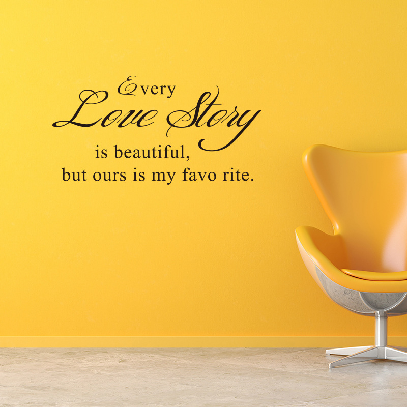Every Love Storyy Printed Wall Stickers Proverbs English Poetry photo 2