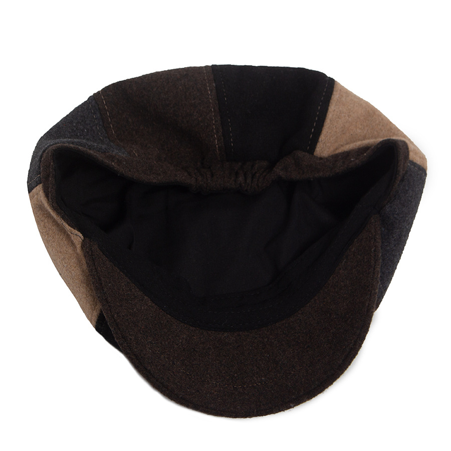 Solid-color Wool Octagonal Cap Mens British Beret photo 3