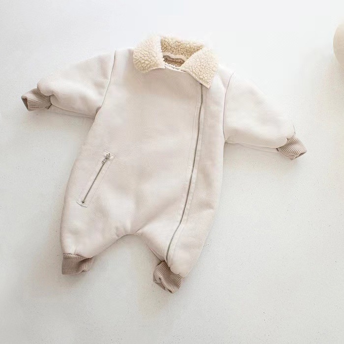 Baby One-piece Fleece Romper Thickened Onesie photo 5