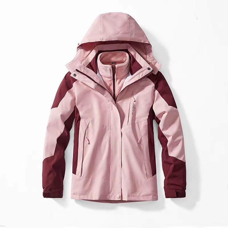 3-in-1 Mink-velvet Liner Two-piece Set Detachable Warm And Windproof Shell Jacket photo 3