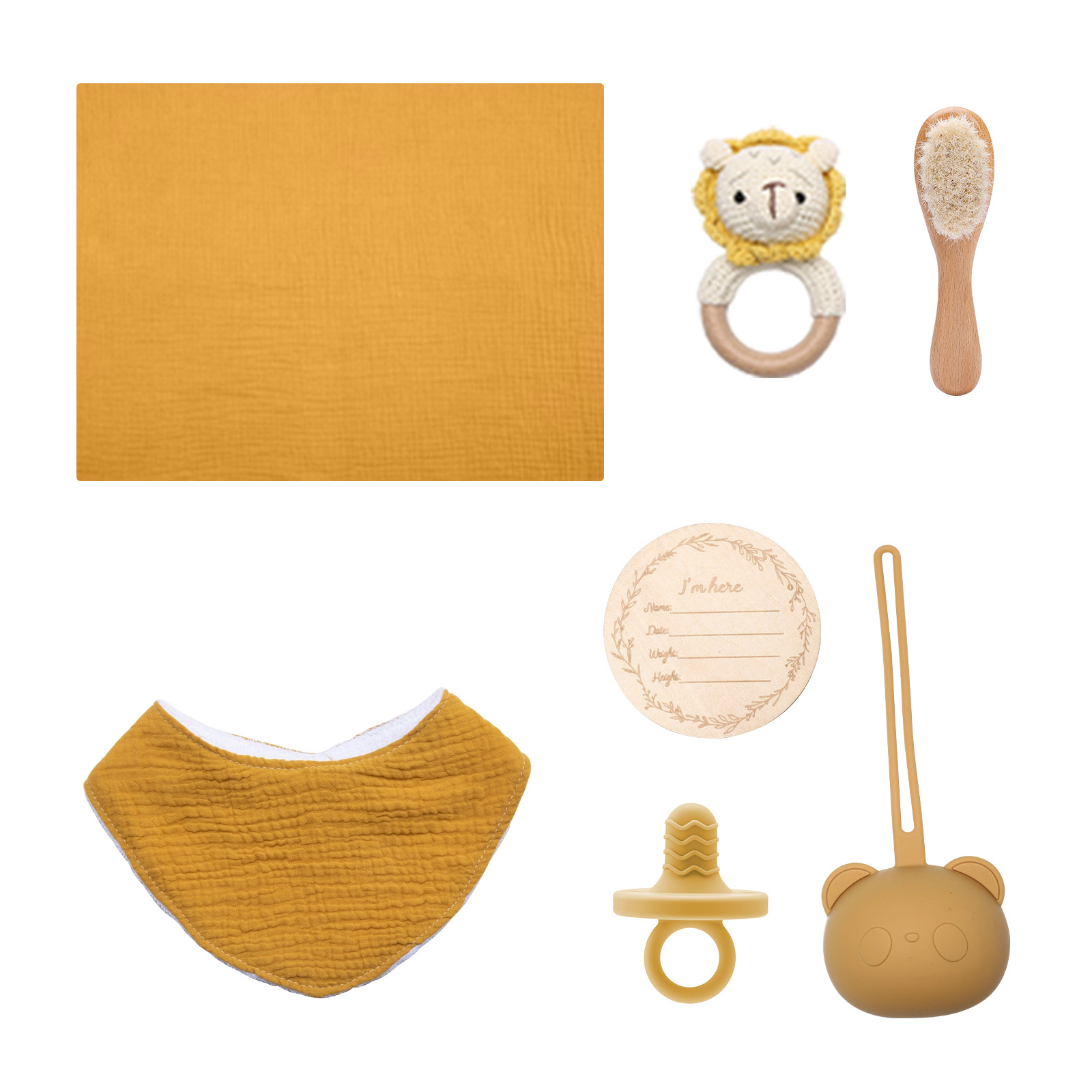 Handheld Gift Towel Wool Brush Baby Drool Towel Pacifier Set photo 7