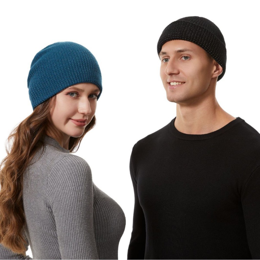 Nighttime Reflective Yarn Knitted Sports Cap photo 3
