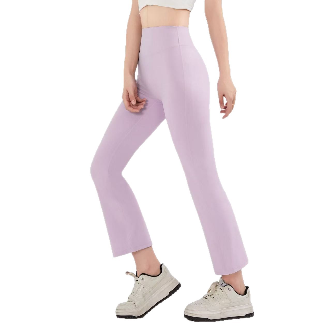 Nude-feel High-waisted Slightly Flared Yoga Pants photo 8