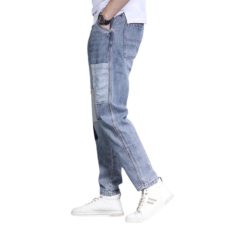 Youthful Trendy Jeans Fashionable Loose-fit Straight-leg Trousers photo 2