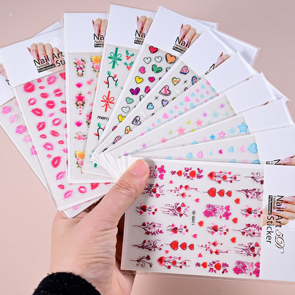 5D Embossed Nail Art Stickers photo 8