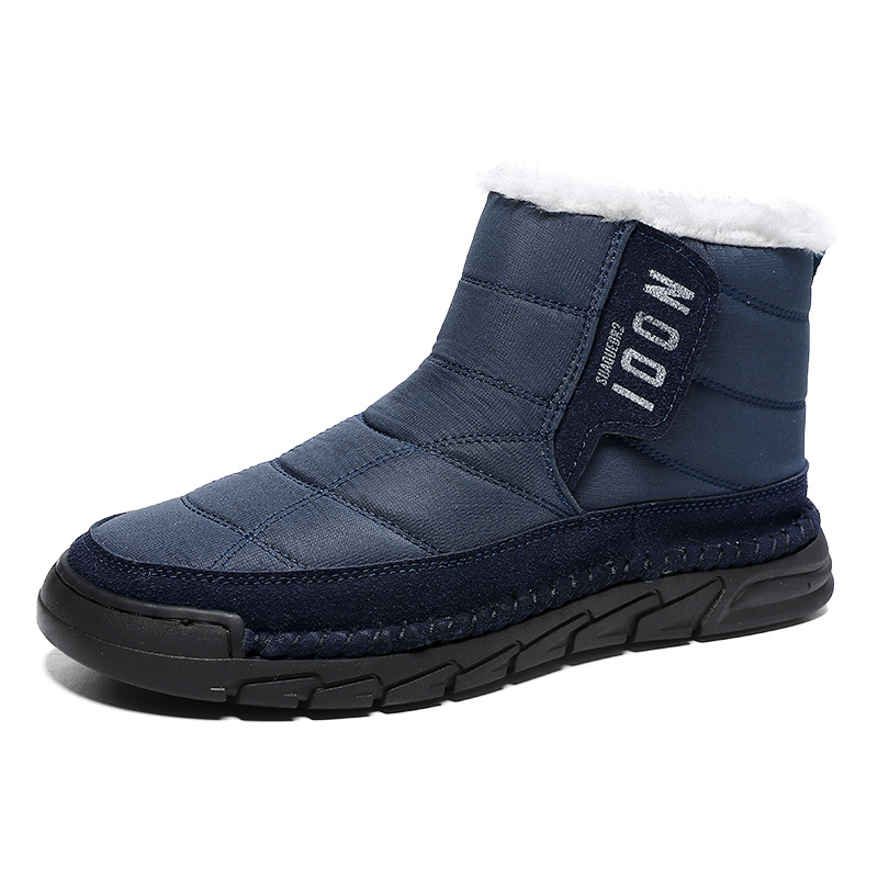 Plus-size Mens Winter Snow Waterproof Non-slip Cotton Boots With A Warm photo 5