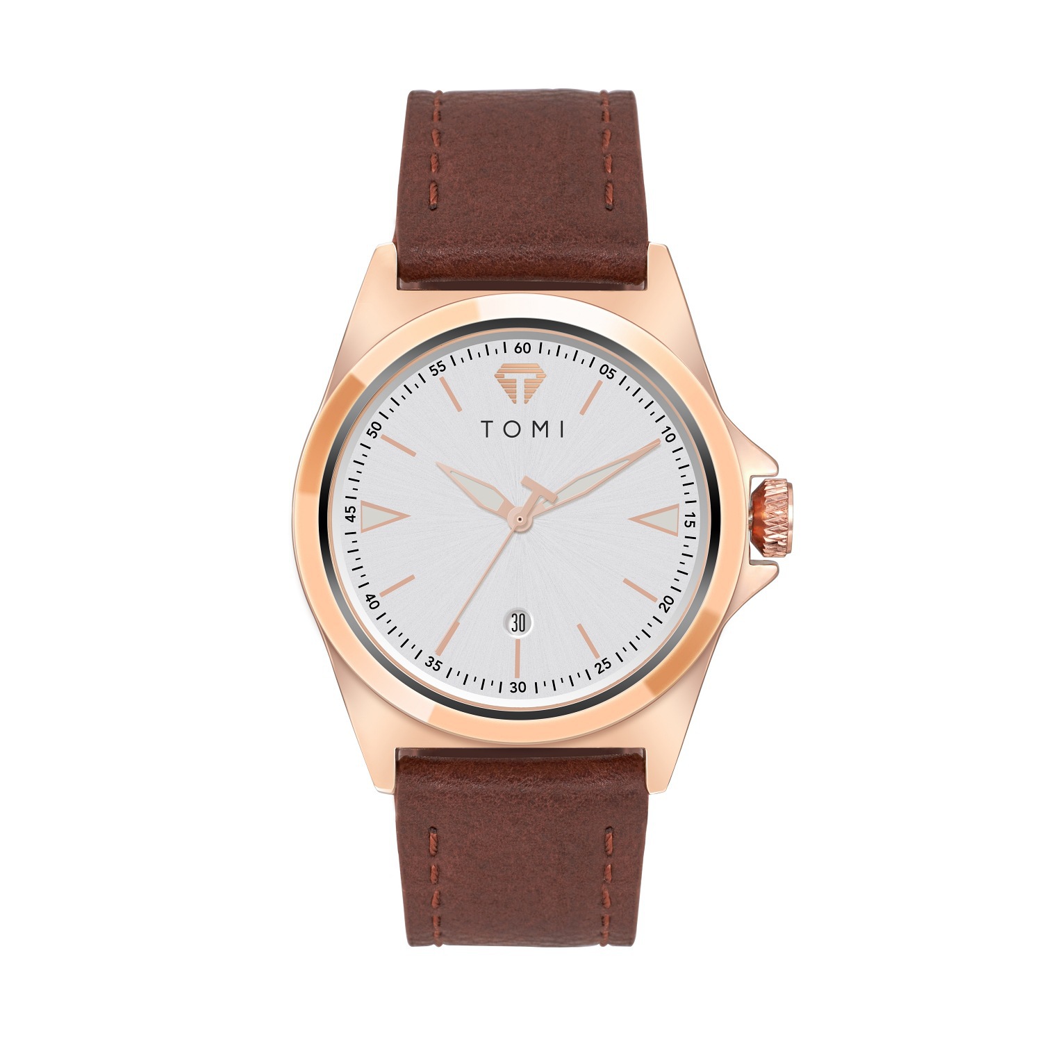 Waterproof Fashionable Leather-Strap Quartz Mens Watch For Students photo 4