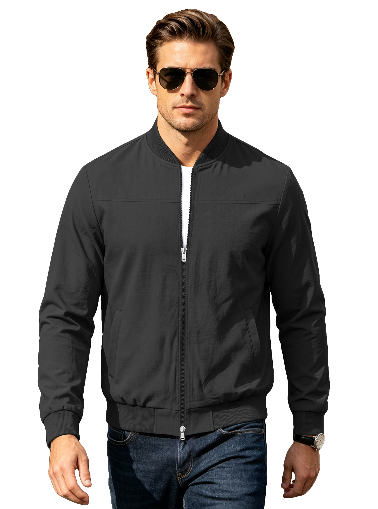 Men's Zip-up Long-sleeve Cardigan photo 3