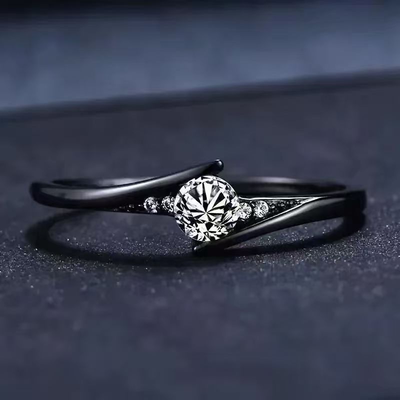 Female Minimalist Retro Creative Diamond Studded Ring photo 4