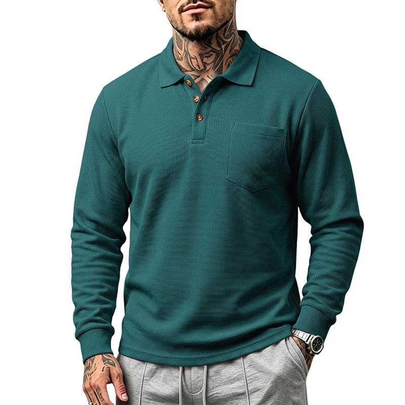 Men's Simple Casual Commuter Breathable Lapel Top photo 7