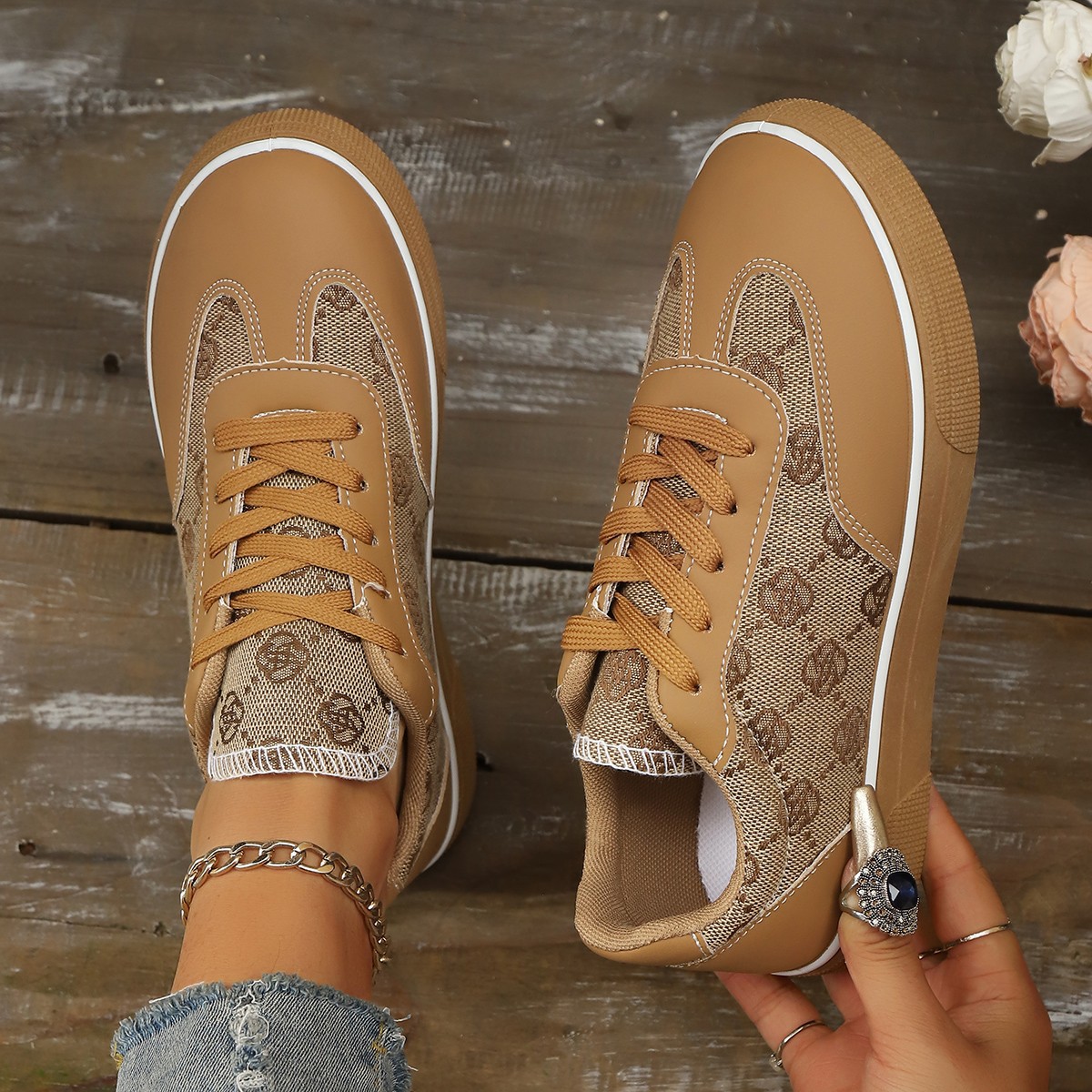 Outerwear Lace-up Low-top Flat Single-layer Shoes Sneakers Sports photo 7