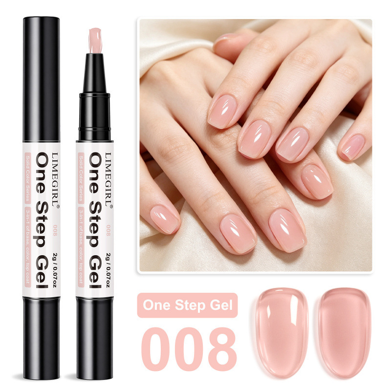 Solid Color One Step Gel Color Functional Base Free Top Coat Nail Polish Gel photo 5