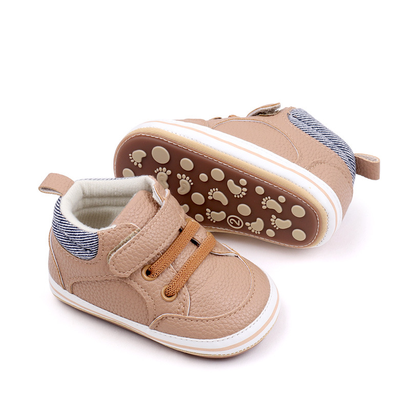 Fashionable Solid-color PU Leather First-walker Shoes For Babies photo 2