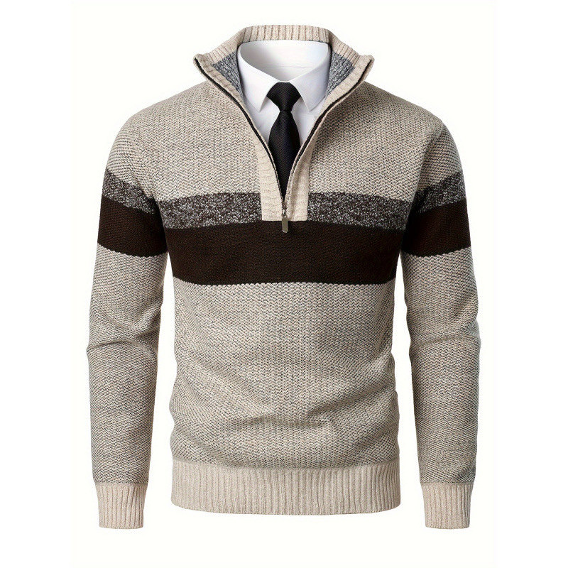 Men's Fleece-lined Mock-neck Sweater photo 6
