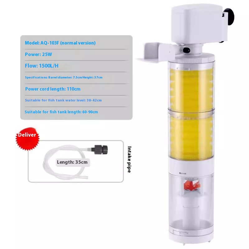 Fish Tank Built-in Filter Three-in-one Suction Wall-hung Urinal Fish Toilet photo 3
