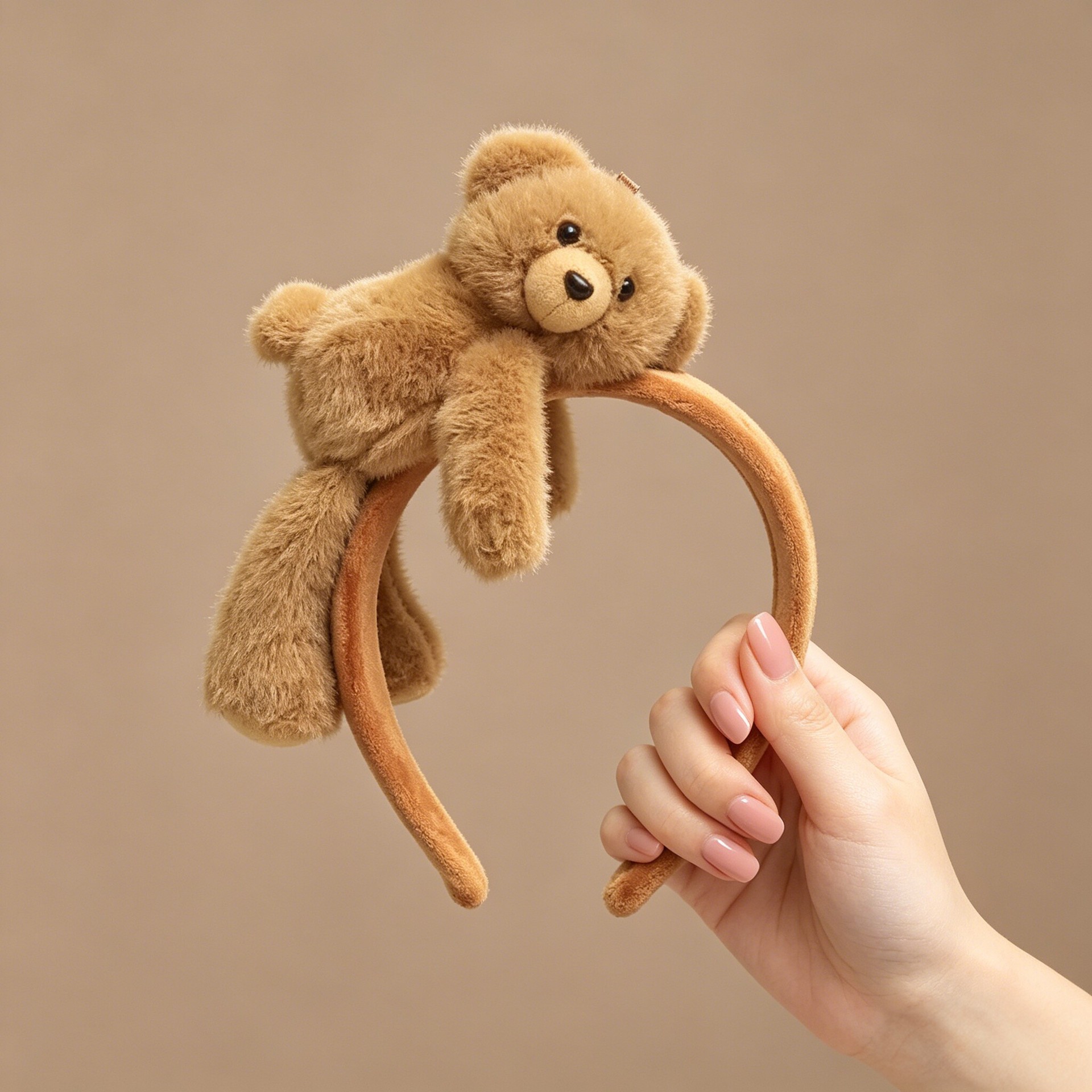 Cute Lying Bear Headband Creative And Fun Plush photo 6