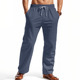 Linen Beach Shorts With Drawstring Vertical Stripes And A Straight-leg Breathable Fit photo 7