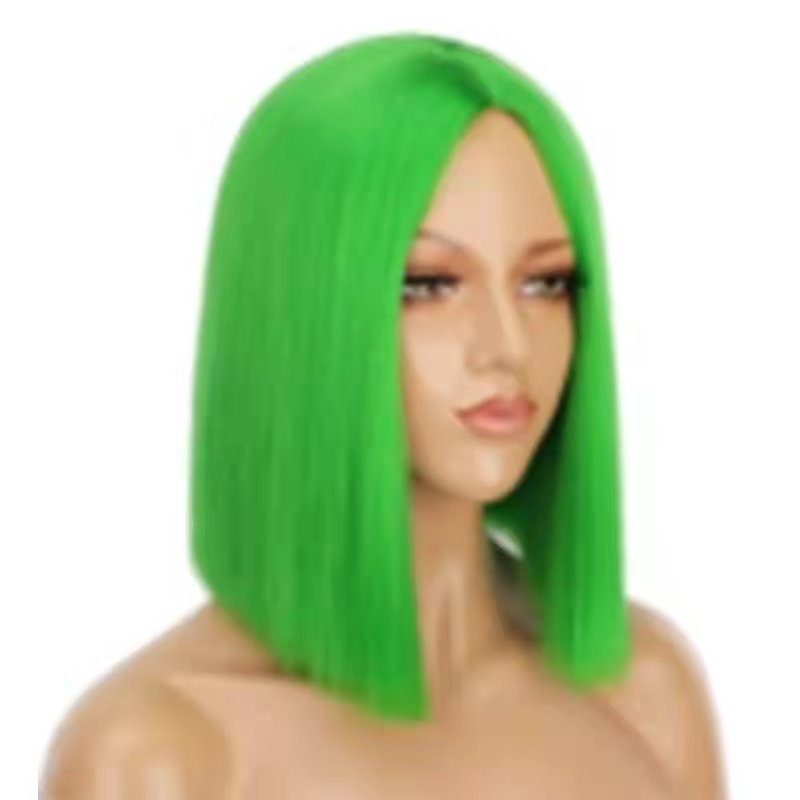 High-temperature Silk Synthetic Fiber Short Wig photo 5