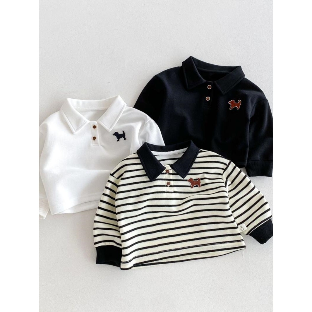 Children's Turn-down Collar Shirt Boys' Long-sleeve Top photo 3
