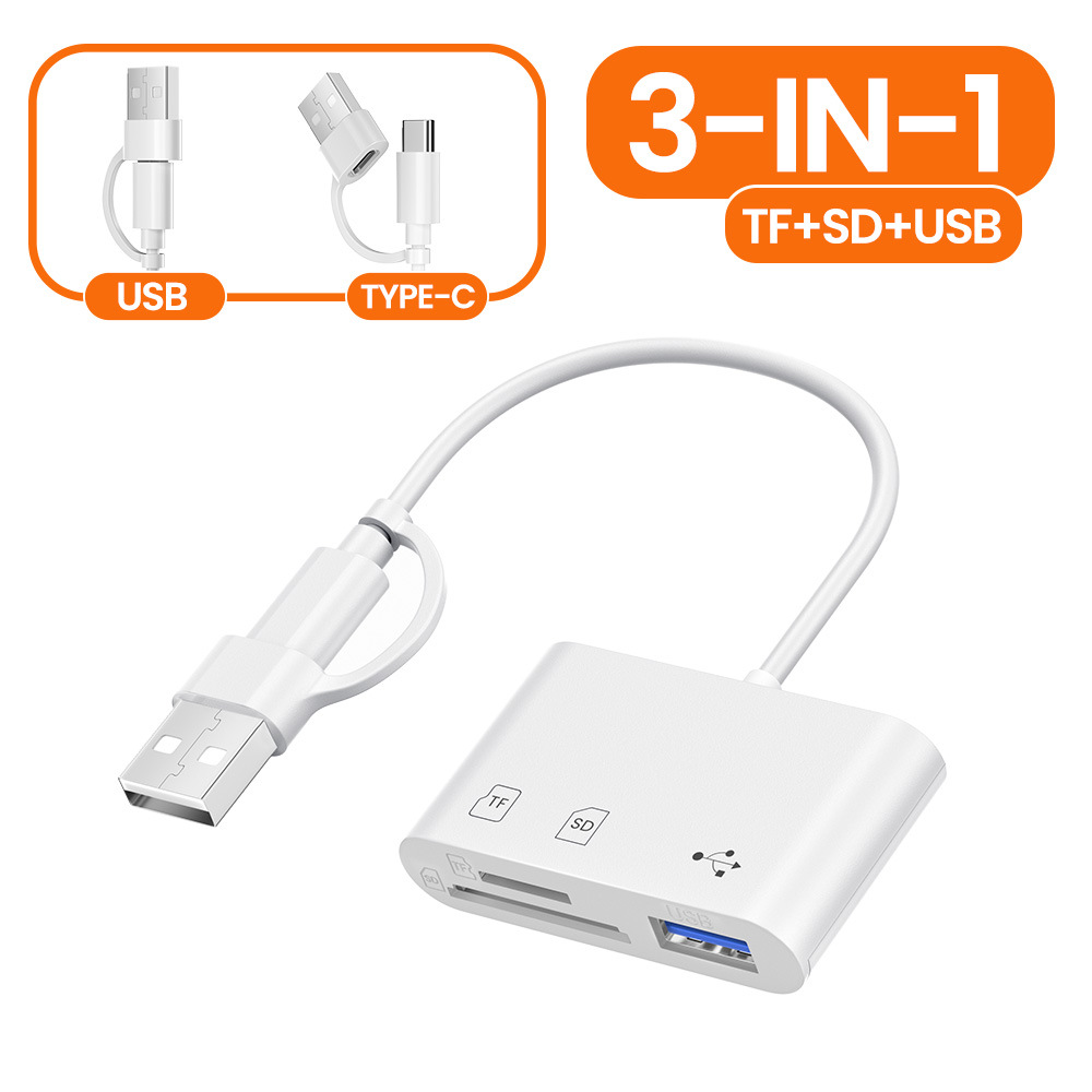 3-in-1 Mobile Phone Card Reader Memory Card And USB Flash Drive Adapter photo 4