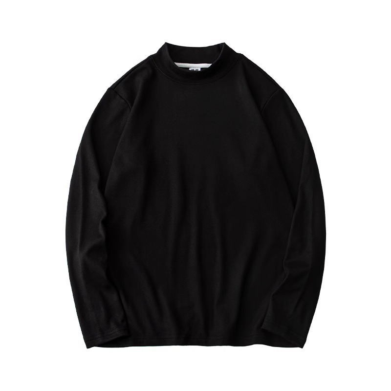 Mens Thermal Base Layer Shirt For Autumn And Winter Fleece-lined Extra-thick And Warm With A High Neck photo 4
