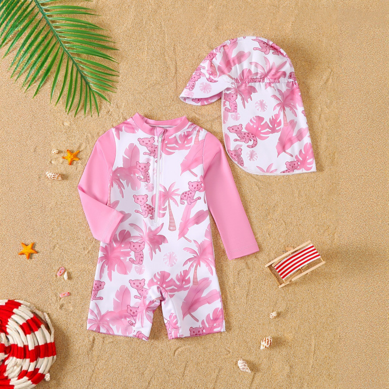 Cute Zippered Wetsuit Modest One-piece Swimsuit photo 6