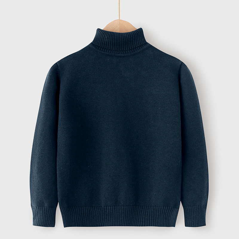 Solid-color Knit Bottoming Shirts For Boys And Girls Children's Clothing photo 2