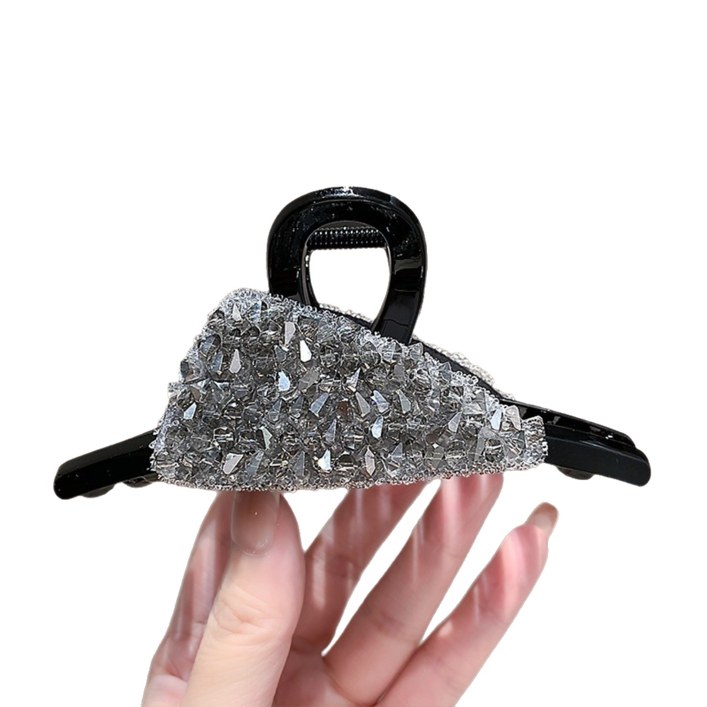 Korean-style Triangular Full-diamond Hair Clip For Women photo 4