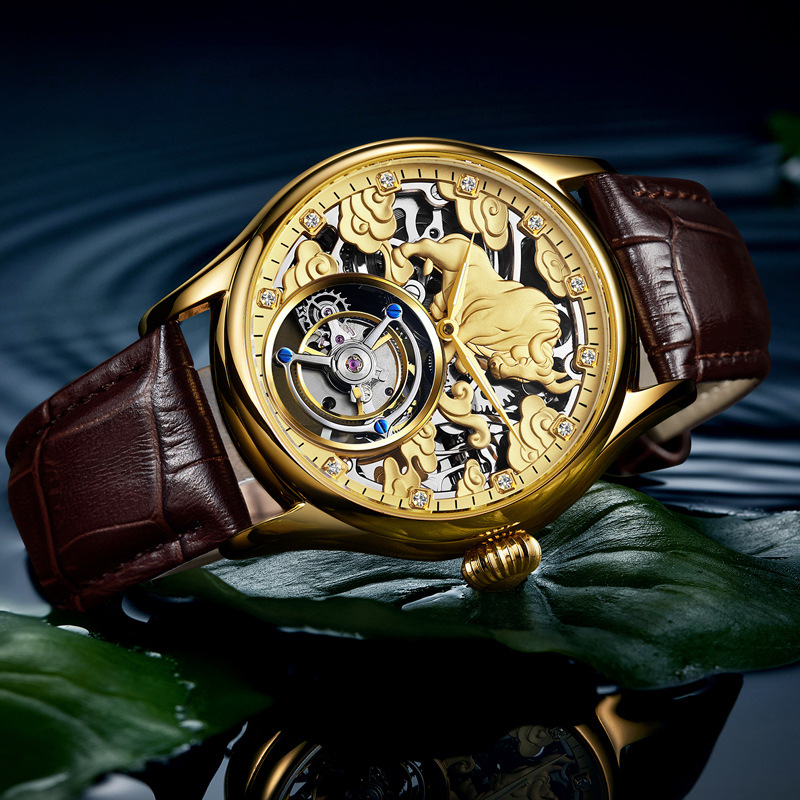 Double-sided Gemstone Glass Mechanical Watch photo 1