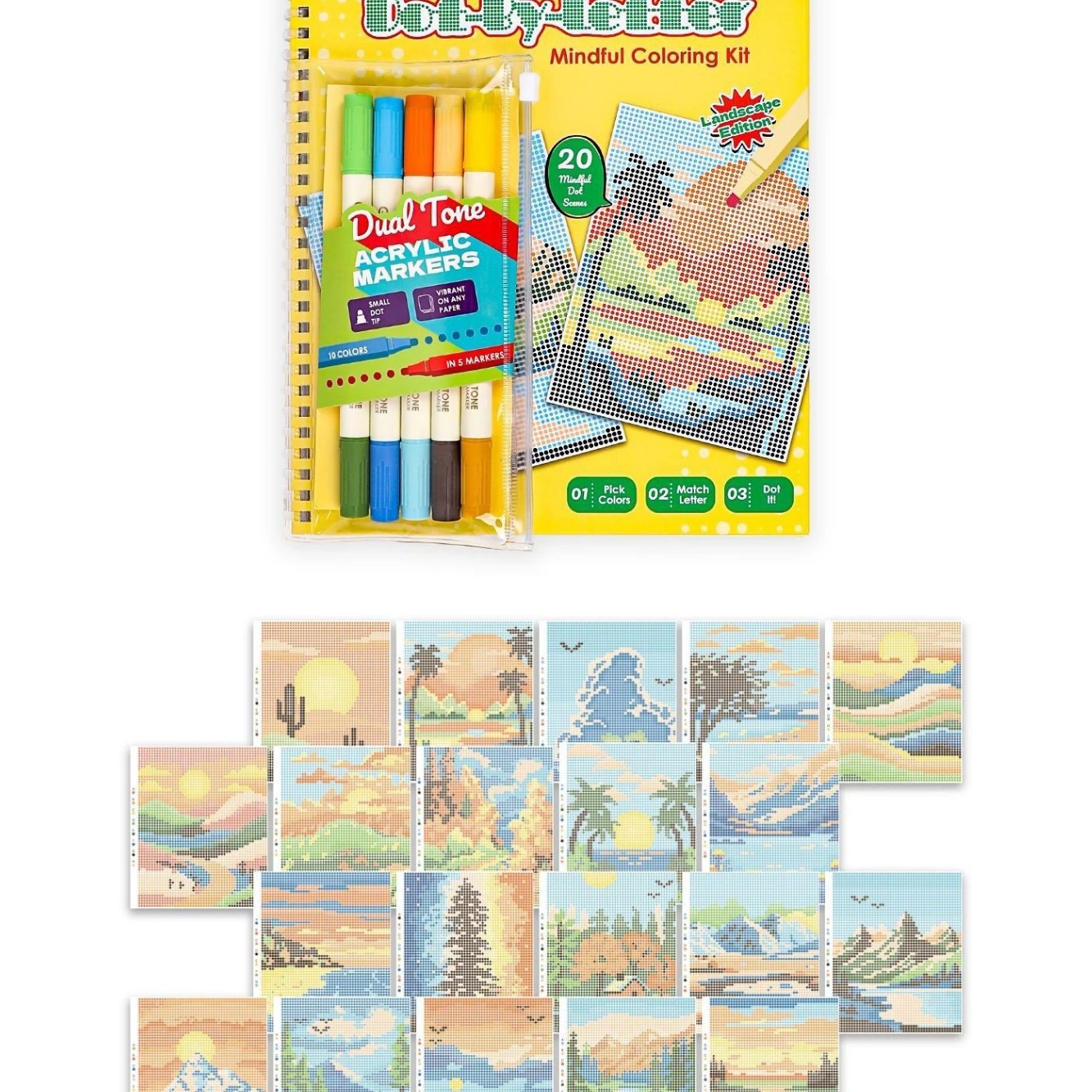Braille Mindfulness Coloring Set - Tactile Sensory Art Kit for Stress Relief and Relaxation Therapy photo 4