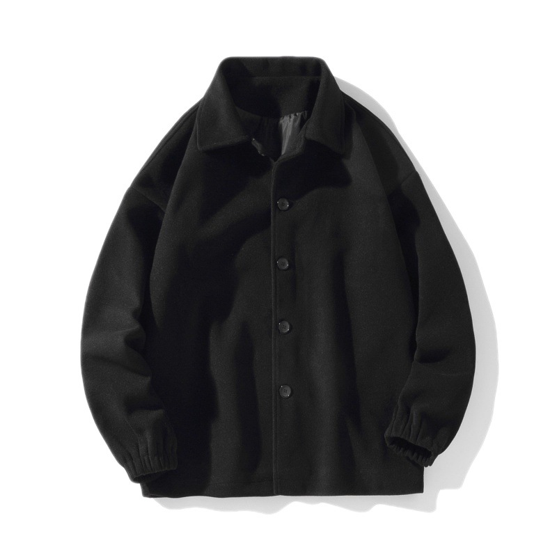 Men's Loose-fit Casual Wool Coat Jacket photo 8
