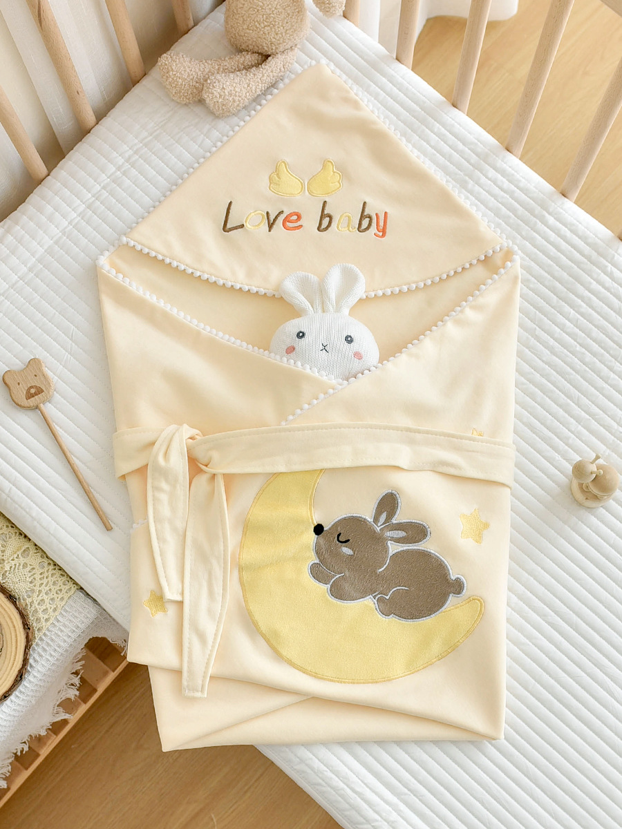Newborn Pure Cotton Double-layer Thin Swaddle Blanket photo 4