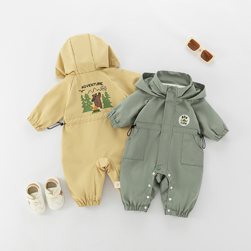 Autumn Workwear-style Waist-cinched Baby Romper photo 4