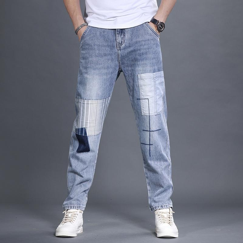 Youthful Trendy Jeans Fashionable Loose-fit Straight-leg Trousers photo 3