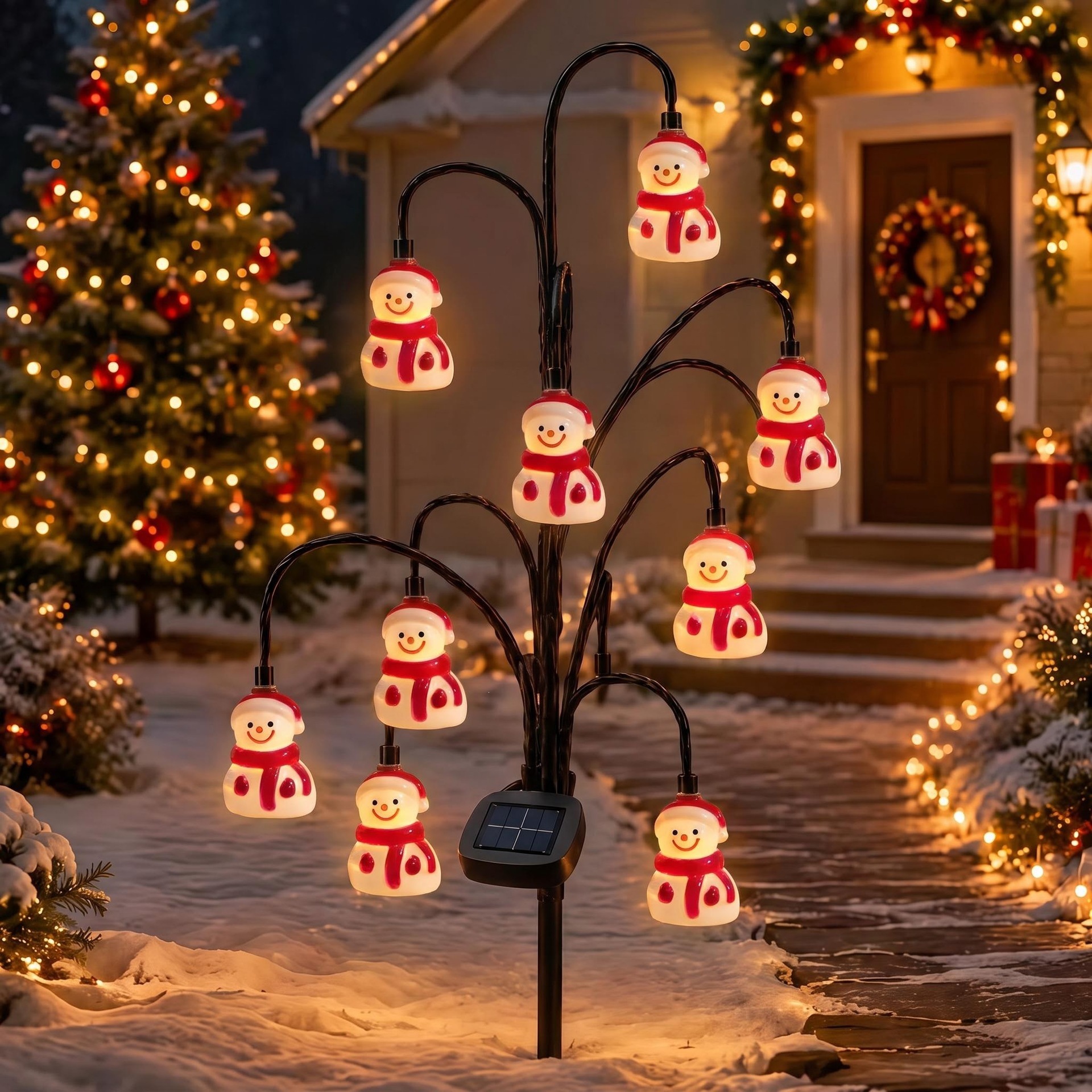 Christmas Outdoor Courtyard Solar-powered Decorative Tree Lights photo 7