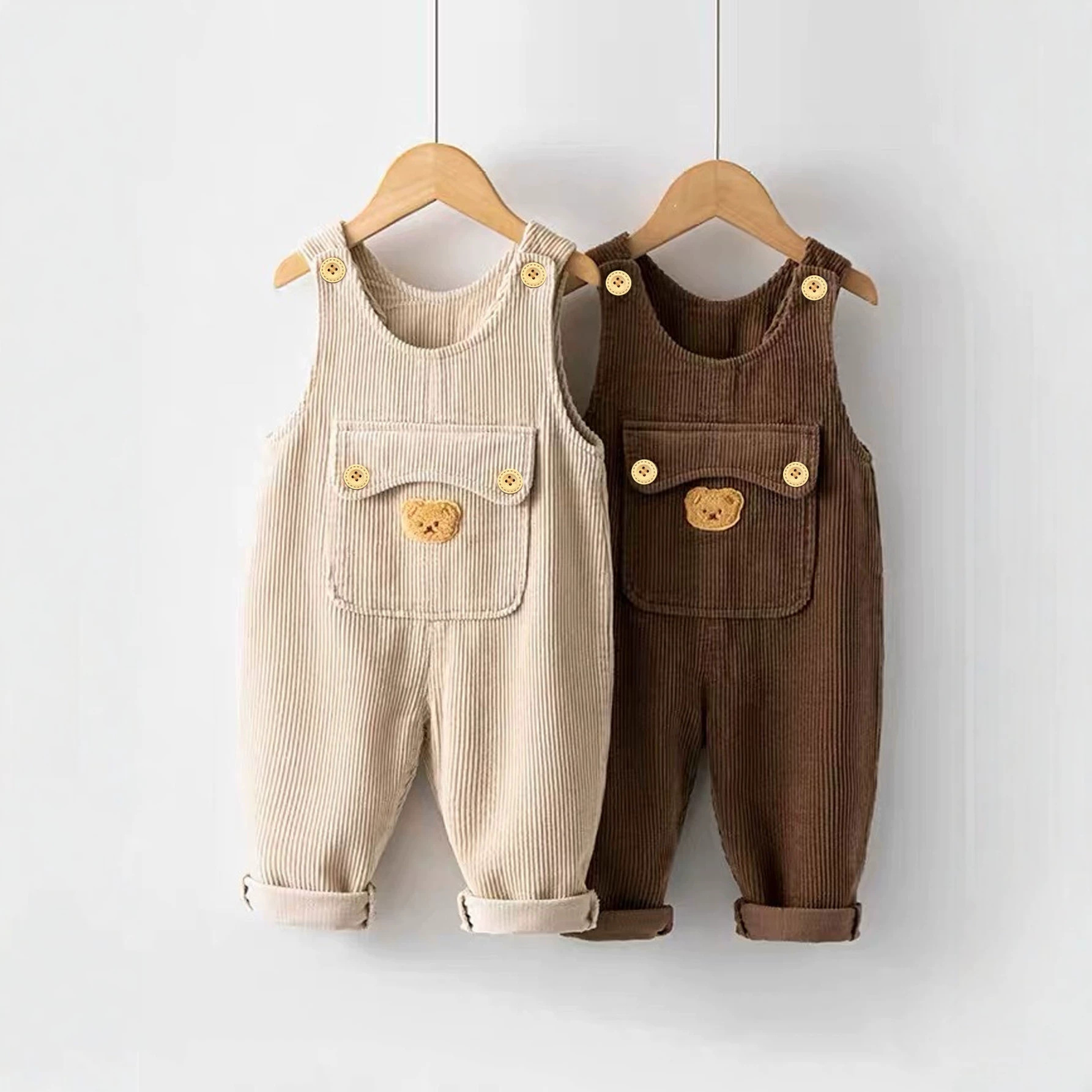Fashionable Ultra-soft Corduroy Baby Romper photo 1