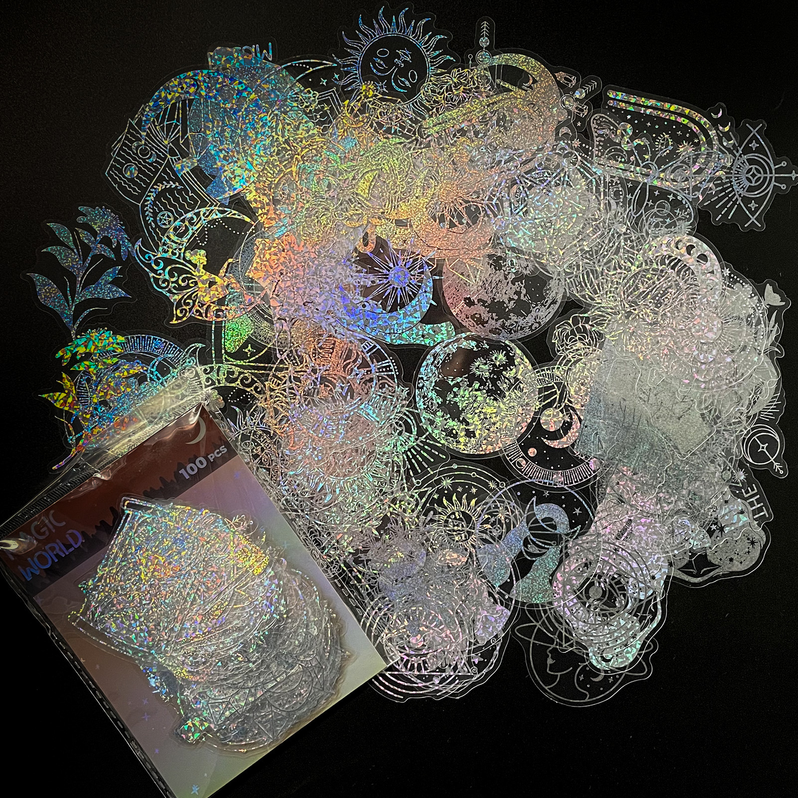 Transparent Butterfly Laser Stickers Creative Retro photo 4