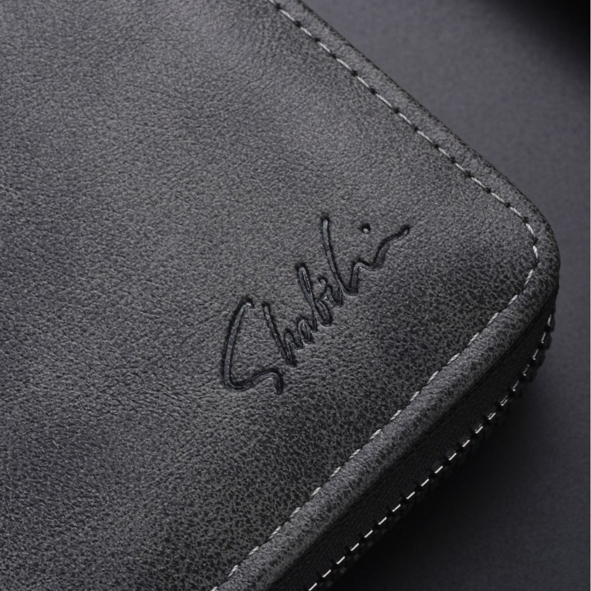 Long Mens Vintage PU Leather Wallet photo 8