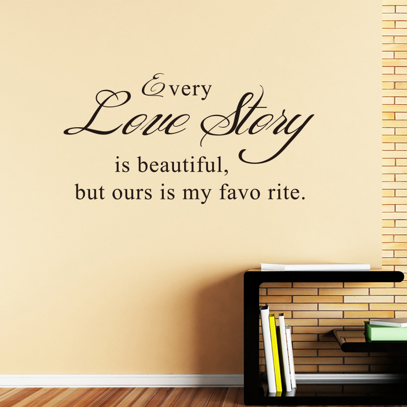 Every Love Storyy Printed Wall Stickers Proverbs English Poetry photo 3