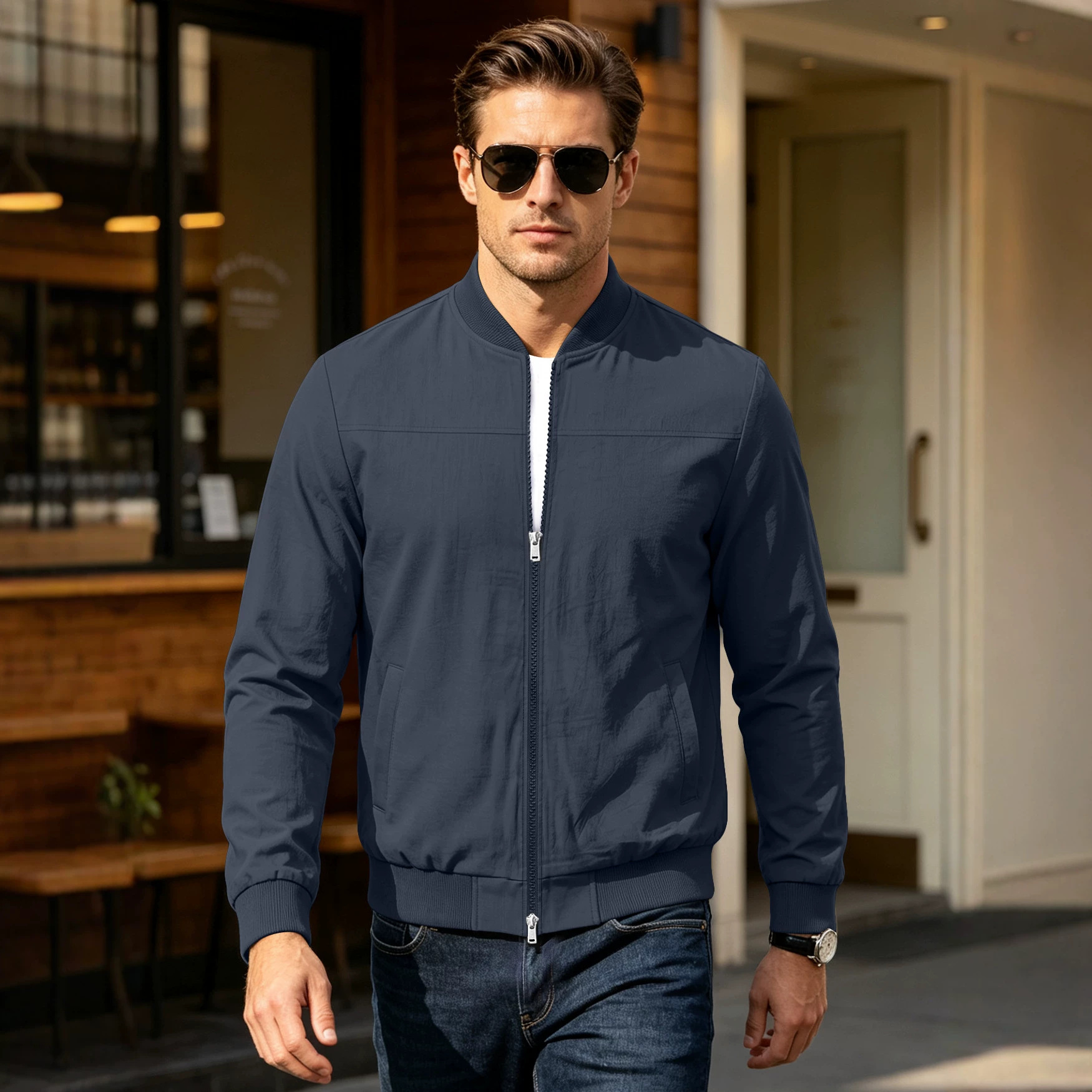 Men's Zip-up Long-sleeve Cardigan photo 1