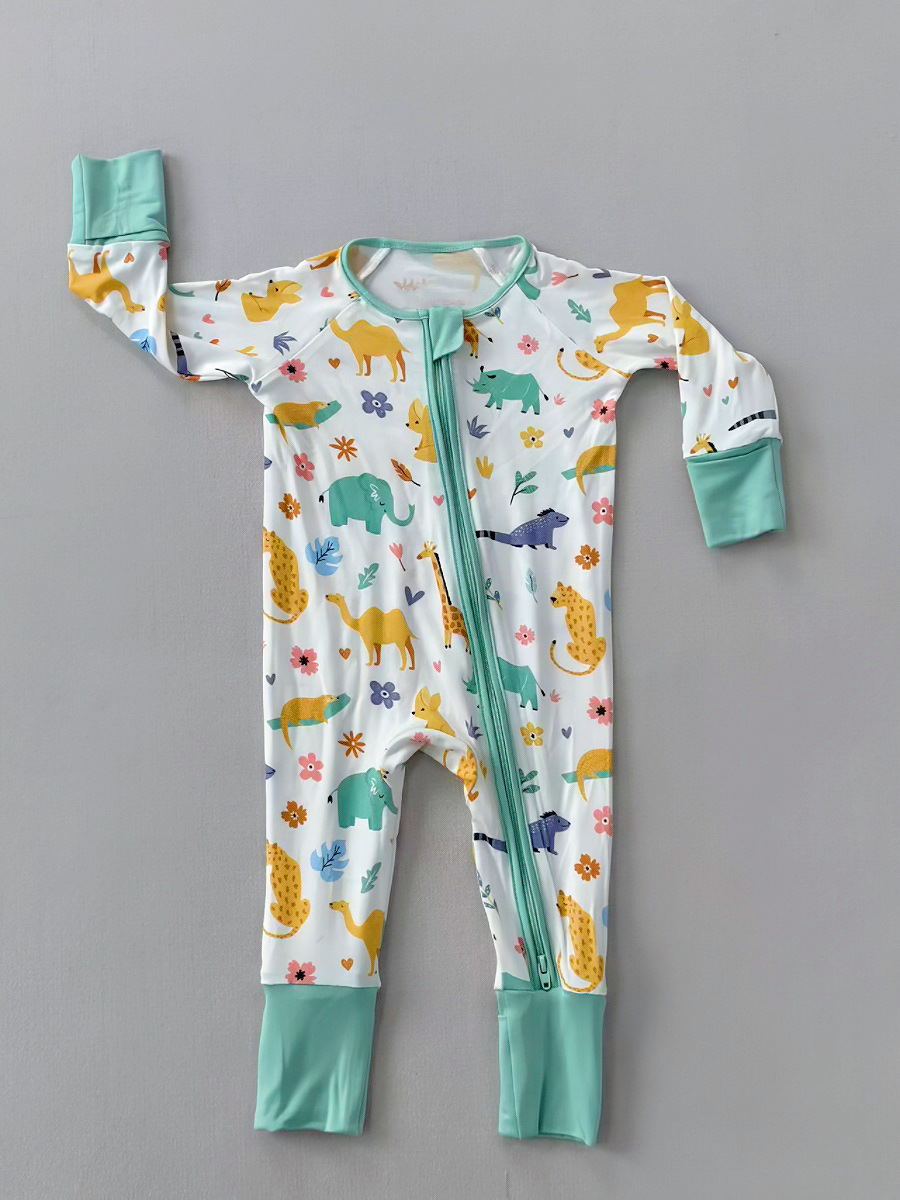 Bamboo Fiber Onesie European And American Style For Infants And Toddlers photo 4