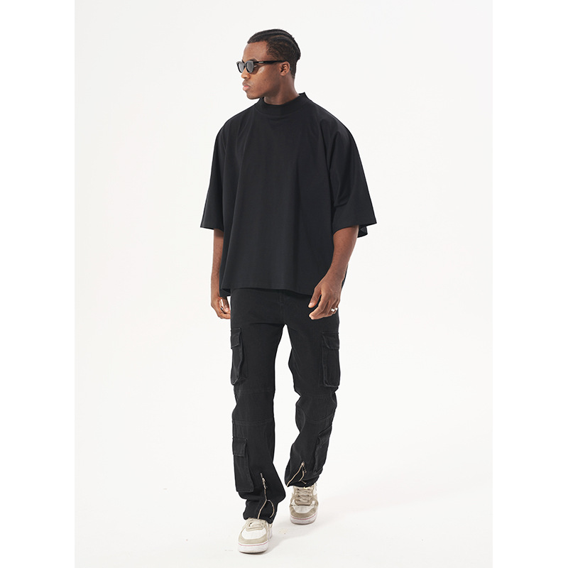 Men's Loose-fit Oversized Solid-color Top photo 2