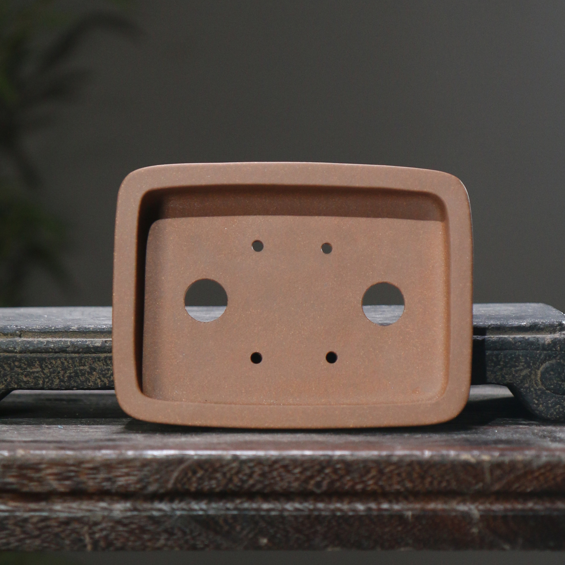 Rectangular Bamboo-joint Yixing Clay Bonsai Pot photo 6