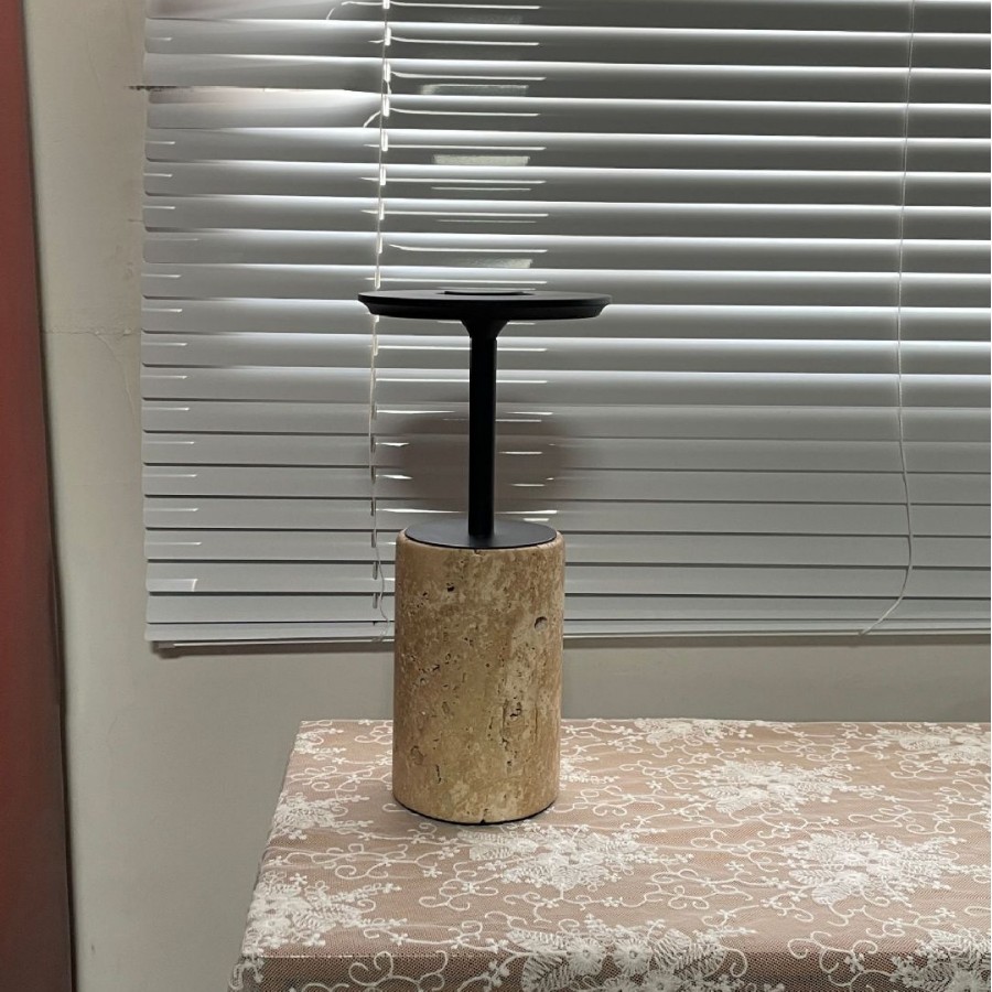 Nordic Minimalist Modern Travertine Table Lamp photo 4