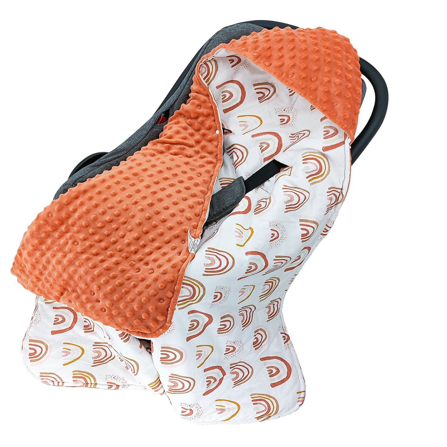 Hooded Swaddle Blanket Multi-Functional Baby Bassinet Cover Double-Sided Newborn Flannel Swaddle Wrap photo 7