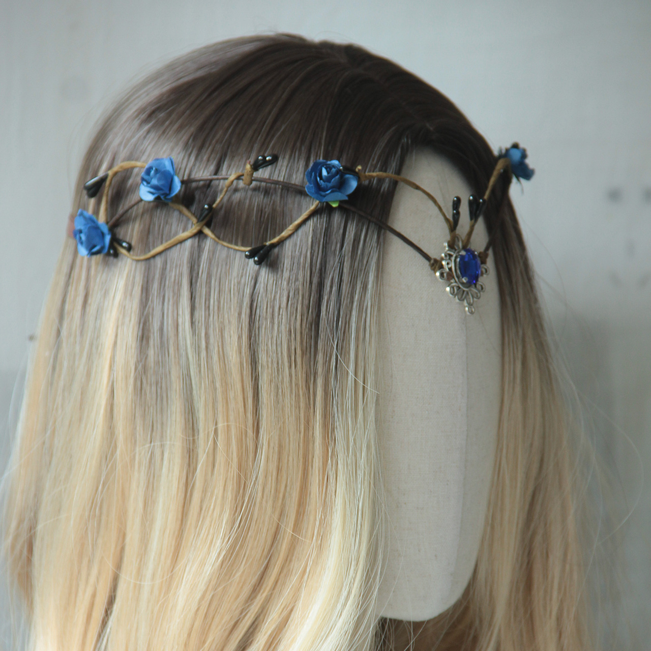 Leaf Water Drop Headband Female Elf Fairy Headdress photo 5