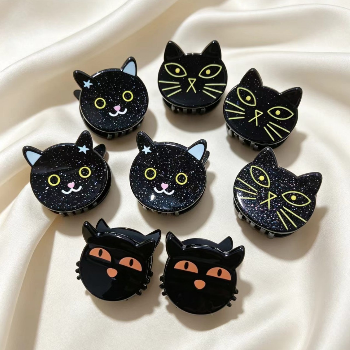 Halloween Bat Pumpkin Spider Small Hair Clip photo 2