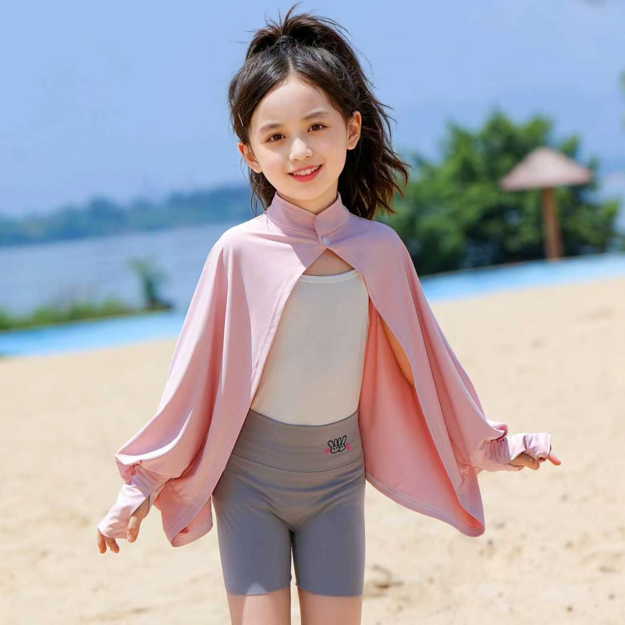 Kids Breathable Sun-Protection Shirt Shawl And Outdoor Sun-Blocking Cape photo 8